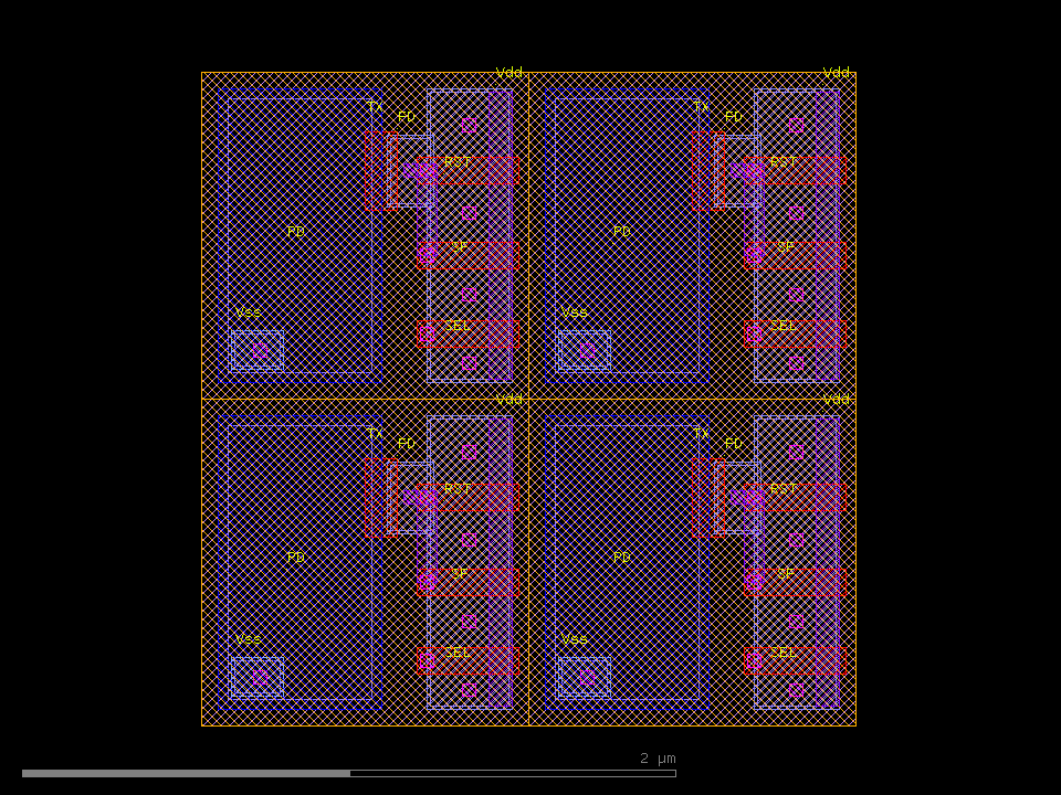 CIS APS pixel 2x2 array
