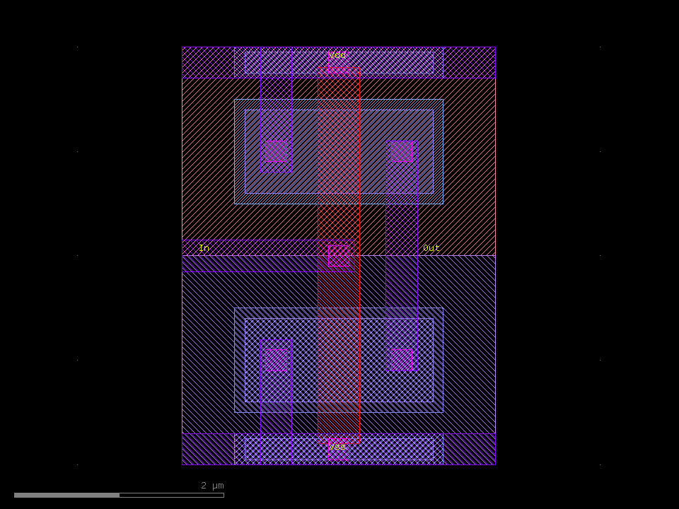 CMOS inverter layout