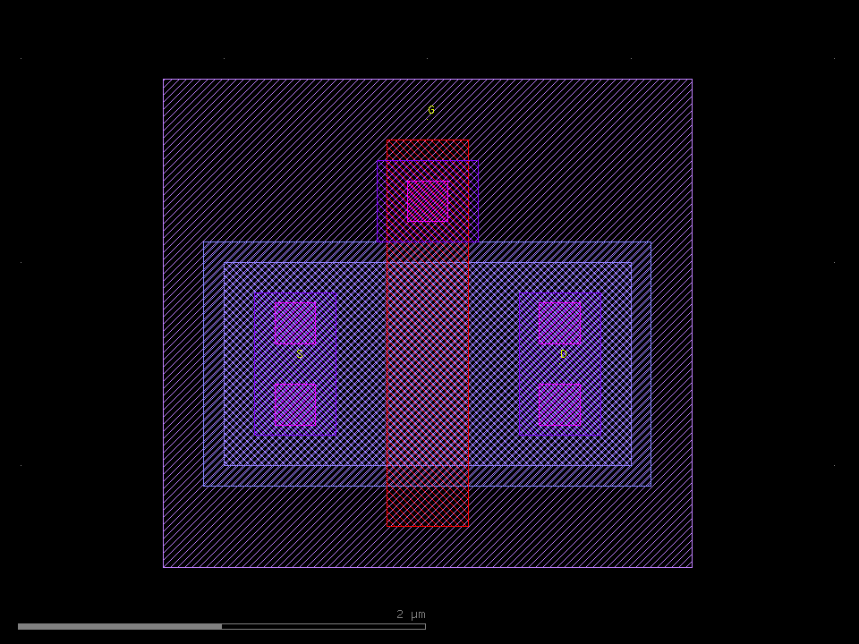 NMOS transistor layout
